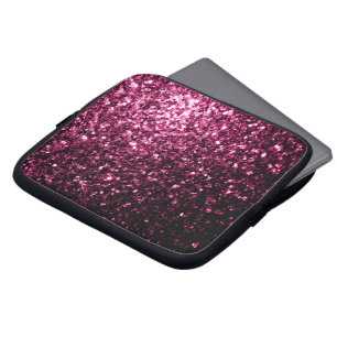Capa Para Notebook Faíscas brilhantes brilhantes cor-de-rosa escuro