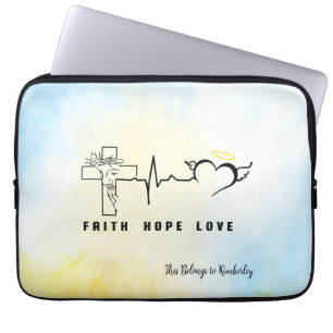 Capa Para Notebook Faith Hope Love
