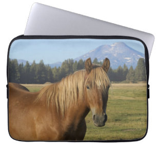 Capa Para Notebook Faixa da Cascata   Cavalo Castanho