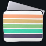 Capa Para Notebook Faixa de Cor Púrpura da Pêssego Verde<br><div class="desc">Esta design de bolsa de laptop moderna e colorida apresenta cor de pêssego,  amarelo,  verde,  turquesa,  e faixas de blocos de cor roxa e se destacariam em seus braços!</div>