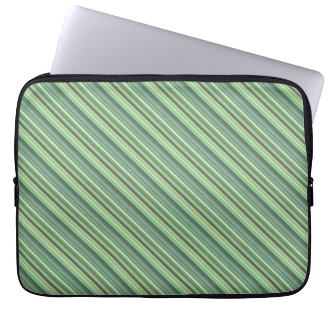 Capa Para Notebook Faixa diagonal verde-oliva (Frente)