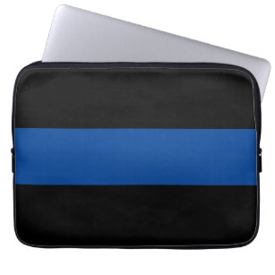 Capa Para Notebook Faixa grande azul escura a preto e preto profissio