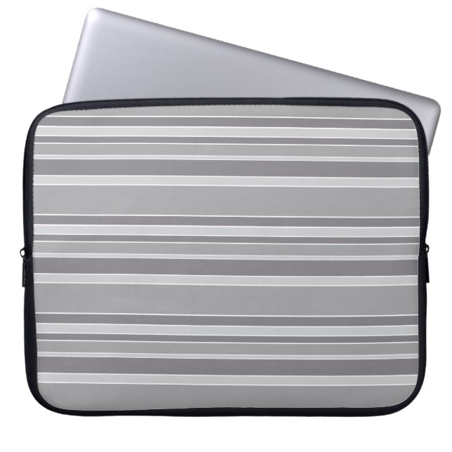 Capa Para Notebook faixas de cinza (Frente)