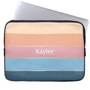 Capa Para Notebook Faixas de Cores de Verão Personalizadas