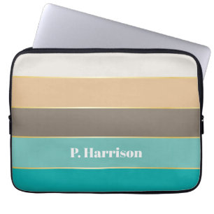 Capa Para Notebook Faixas de Cores de Verão Personalizadas