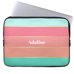 Capa Para Notebook Faixas de Cores de Verão Personalizadas