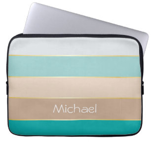 Capa Para Notebook Faixas de Cores de Verão Personalizadas