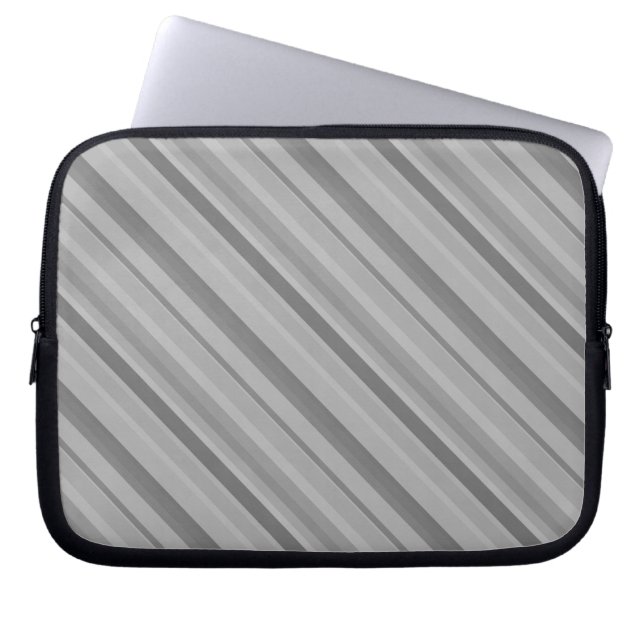 Capa Para Notebook faixas diagonais de cinzas (Frente)