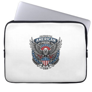 Capa Para Notebook Falcão de Batalha Patriótico Águia Patriótica & Fa