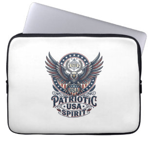 Capa Para Notebook Falcão de Batalha Patriótico Águia Patriótica & Fa