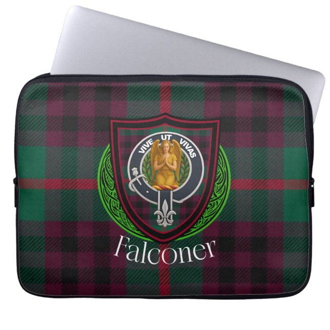 Capa Para Notebook Falconer Scottish Clan Tartan & Crest (Frente)