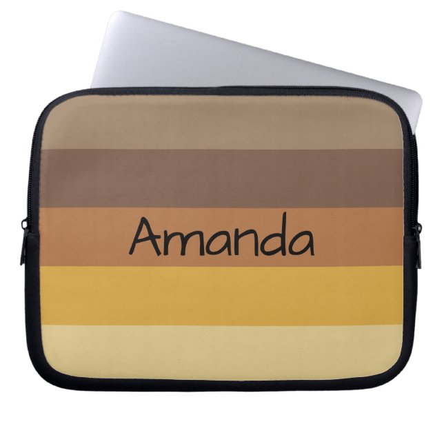 Capa Para Notebook Fall Color Stripes - Personalizável (Frente)