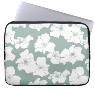Capa Para Notebook Falling for Camellia - Moss