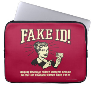 Capa Para Notebook Falso ID: Underage College Havaiano