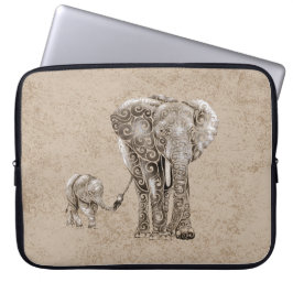 Capa Para Notebook Família Elefante Suave