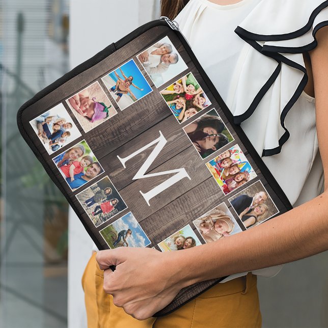 Capa Para Notebook Família Farmhouse Rustic Farmhouse de Colagem de F (Criador carregado)