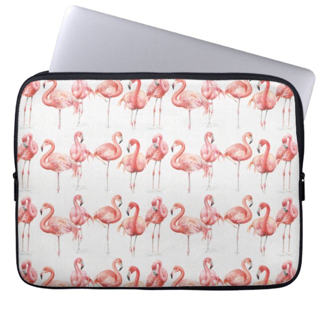 Capa Para Notebook Família tropical de | dos flamingos (Frente)