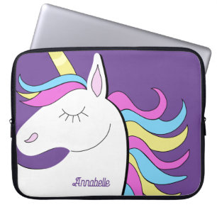 Capa Para Notebook Fantasia Bonito de Unicórnios Roxo