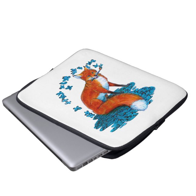 Capa Para Notebook Fantasia surreal Dreamscape da borboleta do Fox (Frente Inferior)
