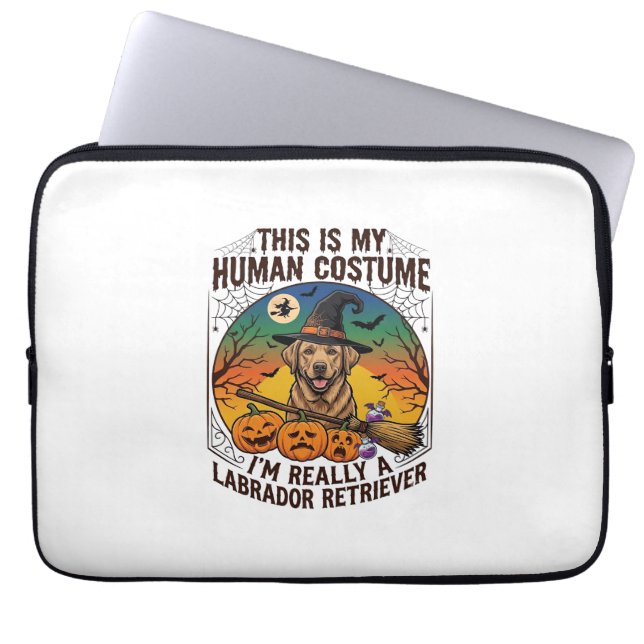 Capa Para Notebook Fantasias de Labrador Retriever para Humanos Hallo (Frente)