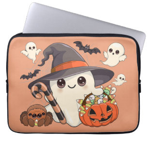 Capa Para Notebook Fantasma de Halloween Fofo no Estilo Kawaii