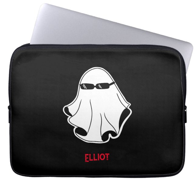 Capa Para Notebook Fantasma legal com óculos escuros pretos e Cobrir  (Frente)