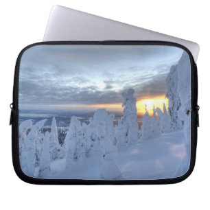 Capa Para Notebook Fantasmas de neve ao pôr do sol na Montanha Whitef
