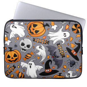 Capa Para Notebook Fantasmas Spooky e Monstros Cute Assustadores