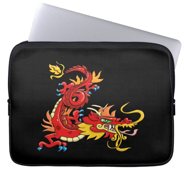 Capa Para Notebook Fantástico Dragão Oriental (Frente)
