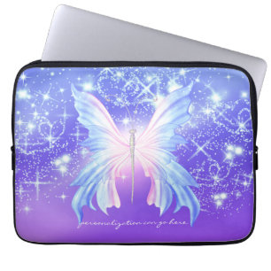 Capa Para Notebook Fantasy Butterfly Pink & Purple Sparkle