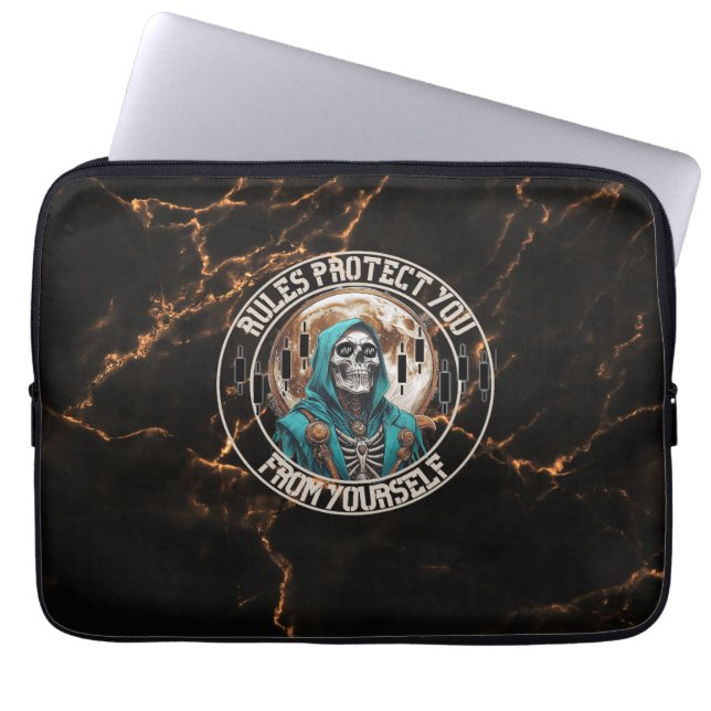 Capa Para Notebook Fantasy Design marble | Grim Reaper | Motivation (Frente)