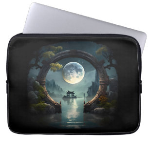 Capa Para Notebook Fantasy Landscape Moon, Arco redondo
