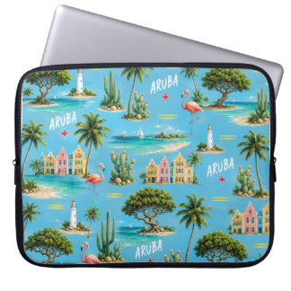 Capa Para Notebook Faro da ilha caribenha de Aruba viagem lembrança