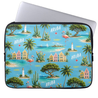 Capa Para Notebook Faro da ilha caribenha de Aruba viagem lembrança