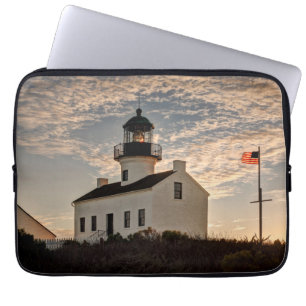 Capa Para Notebook Farol ao pôr do sol, Califórnia
