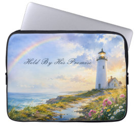 Capa Para Notebook Farol Arco-íris Aquarela Costeira