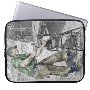 Capa Para Notebook Farrier Blacksmith Usando Anvil