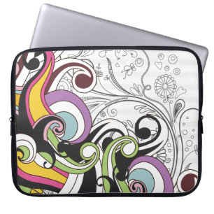 Capa Para Notebook Fashion Floral Retro-Legal Bonito