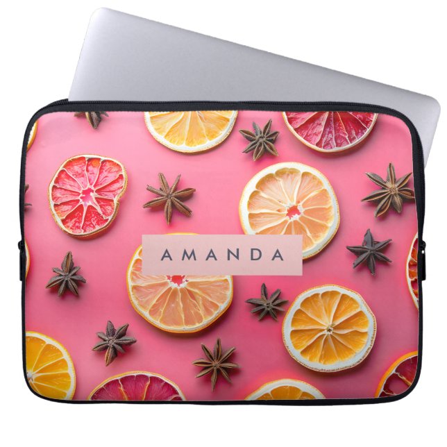 Capa Para Notebook Fatia de Citros Personalizada & Anis Estrelado (Frente)