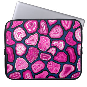 Capa Para Notebook Fatias de agata rosa