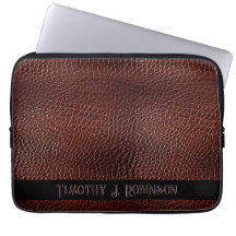 Faux Leather Brown Personalizada Emboscada