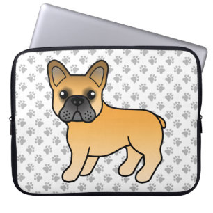 Capa Para Notebook Fawn French Bulldog Cachorro de Cartoon