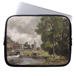 Capa Para Notebook Fechamento e moinho de John Constable   Dedham