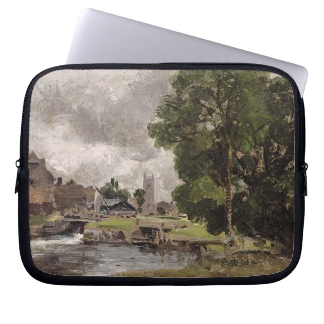 Capa Para Notebook Fechamento e moinho de John Constable | Dedham (Frente)