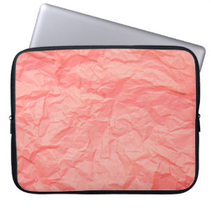 Capa Para Notebook Feche a ruga rosa amassada com papel p