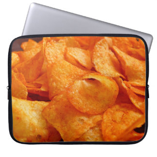 Capa Para Notebook Feche as suculentas, crocantes, batatas fritas na