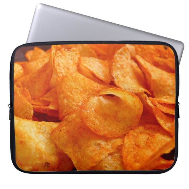 Capa Para Notebook Feche as suculentas, crocantes, batatas fritas na  (Frente)