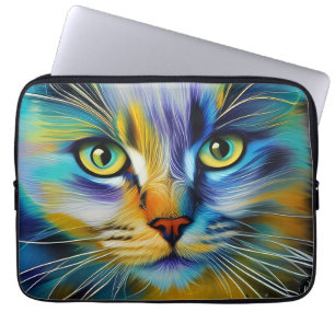 Capa Para Notebook Feche um Cristóvão Siamês Colorido