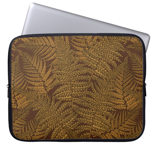 Capa Para Notebook Fécula autóctone em castanho (Frente)