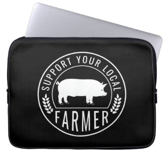 Capa Para Notebook Feira de Agricultores Apoie o Seu Criador de Porco